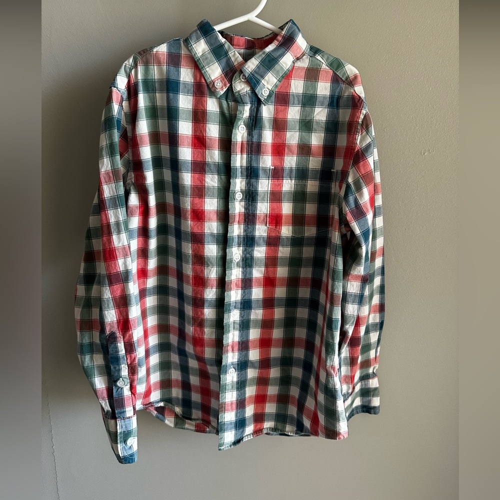 Crew Cuts by J Crew boys plaid button up shirt- Size 10